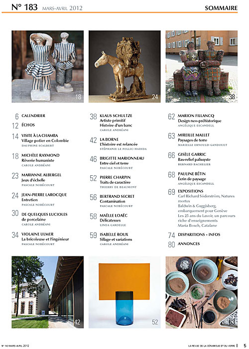 La_Revue_183b Sumario de la revista "La revue de la céramique et du verre"
