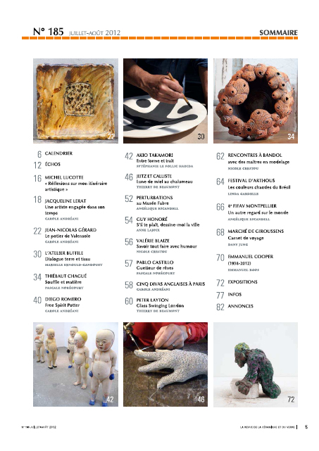 La_Revue_185b Sumario de la revista Revue de la Céramique et du Verre