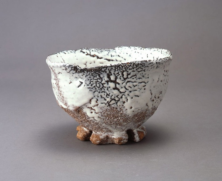 Cuenco de cerámica "Hagi" de Miwa Jusetsu 