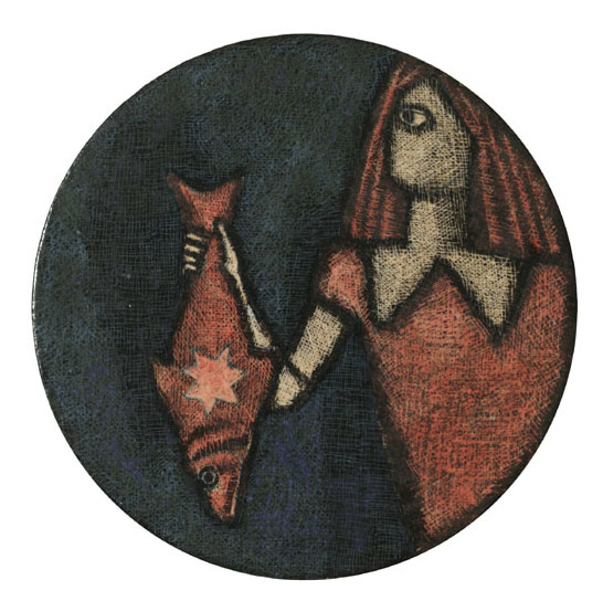 Pieza de cerámica de Mirto Denicolò