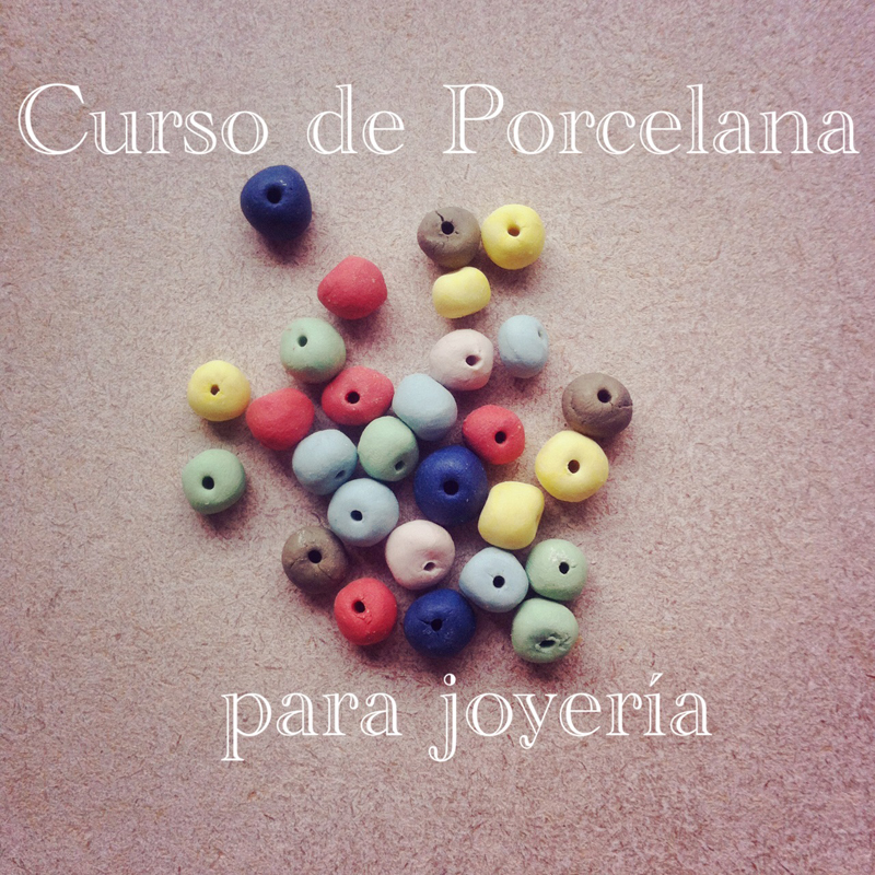 Cartel del curso de porcelana para joyería de María Torné