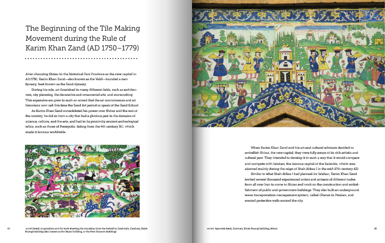 Páginas interiores del libro Persian Painted Tile Work
