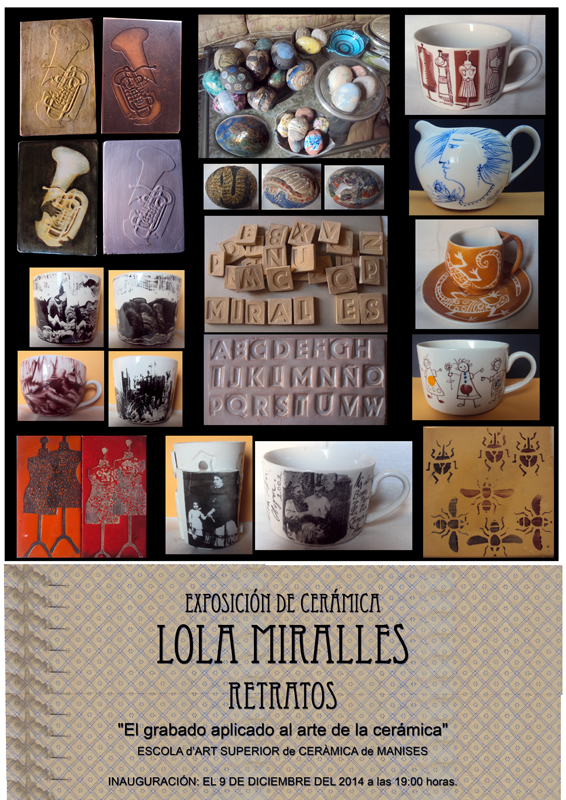 Cartel de la exposición de cerámica de Dolores Miralles