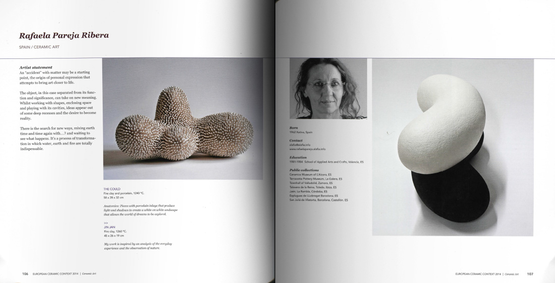 Páginas interiores del catálogo del European Ceramic Context 2015