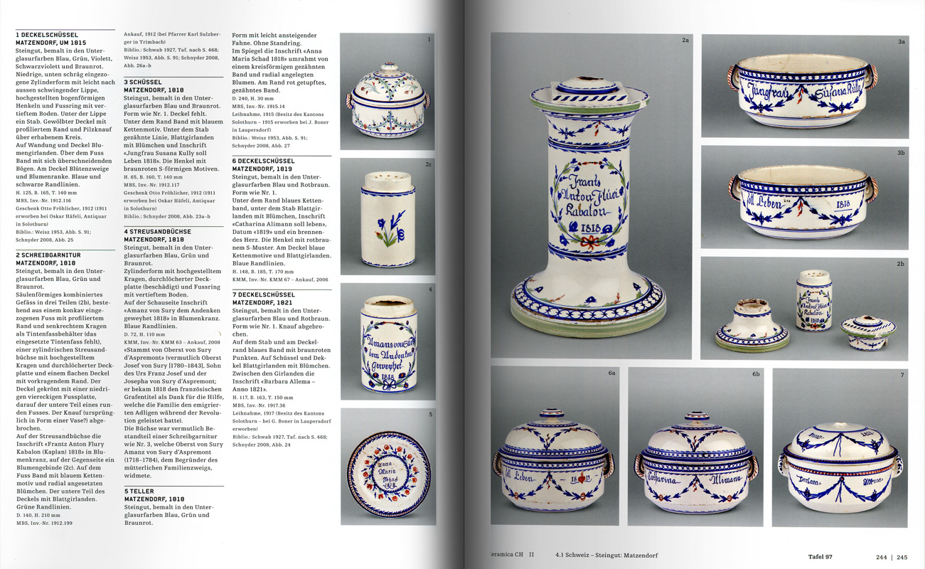 Páginas interiores del libro -Ceramica ch II - Solothurn-