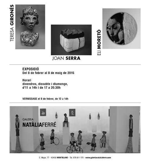 Cartel de la exposición de Teresa Gironés, Joan Serra y Eli Moretó