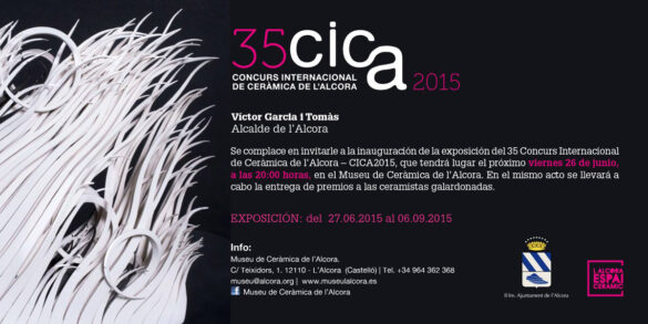 Cartel de la Exposición del CICA en elMuseo de cerámica de la Alcora