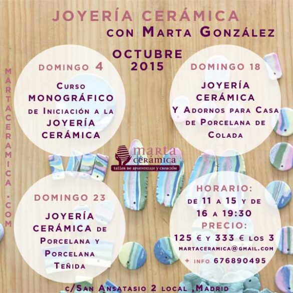 Cartel del curso de joyería