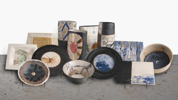 Piezas de cerámica de la exposición -A4mans-