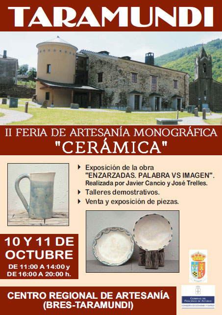 Cartel de la feria de cerámica de Taramundi, Asturias