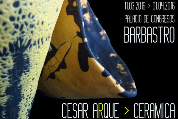 Cartel de la exposición de cerámica de César Arqué