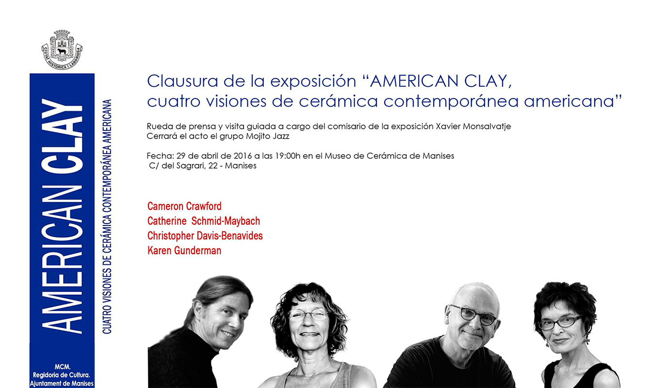 Folleto de la exposición -American Clay-