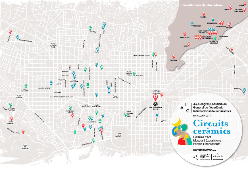 mapa de exposiciones del Congreso de la AIC