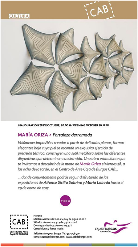 cartel de la exposición de María Oriza