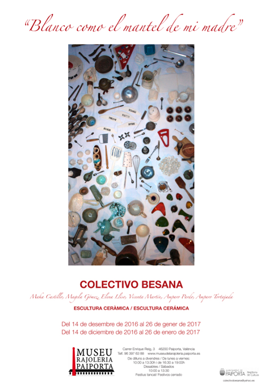 Cartel de la exposición de cerámica del Colectivo Besana