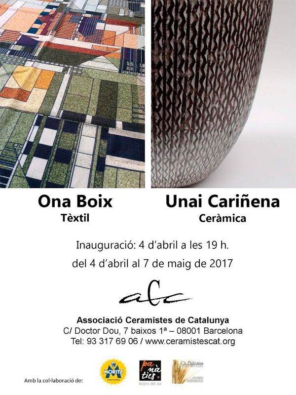 Cartel de la exposición Cerámica y textil