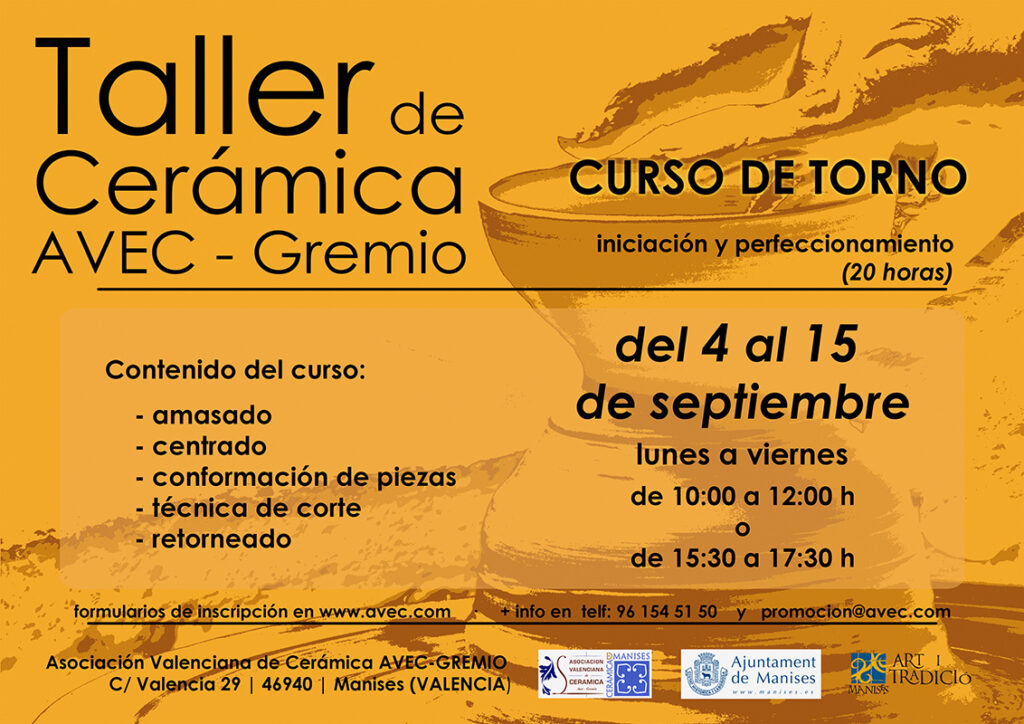 Cursos de cerámica en AVEC-GREMIO