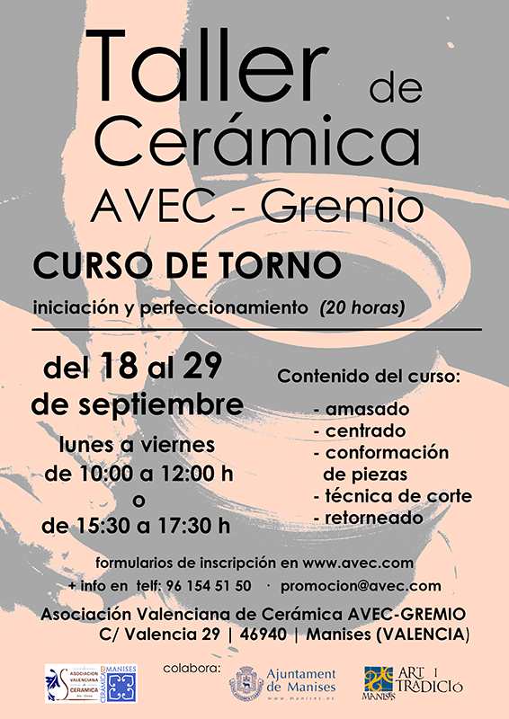 Cursos de cerámica en AVEC-GREMIO
