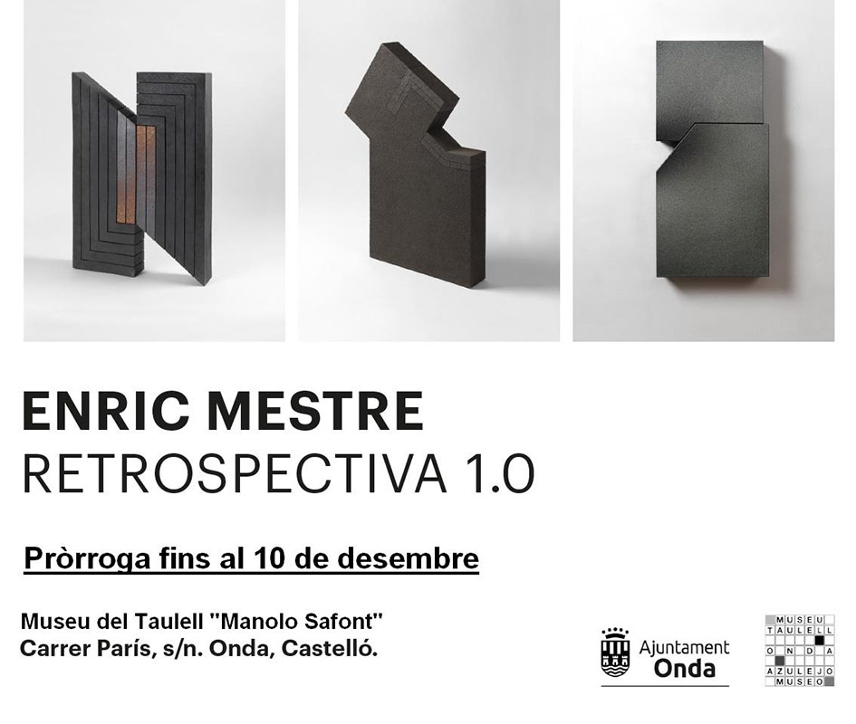 Cartel de la exposición de cerámica de Enric Mestre