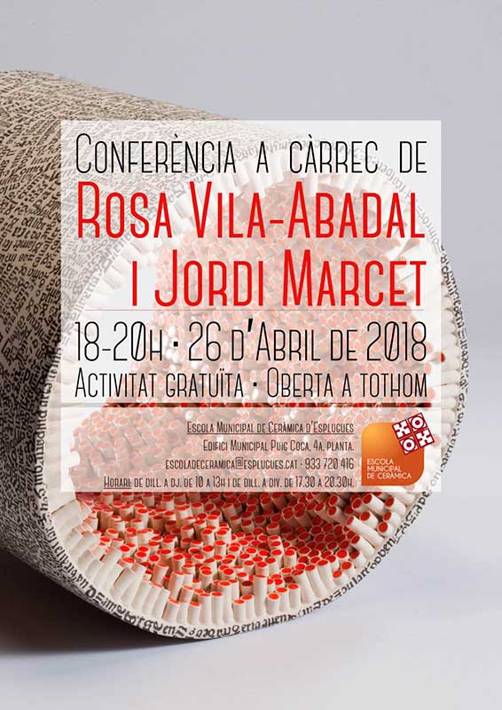 Cartel de la conferencia de Rosa Vila-Abadal y Jordi Marcet