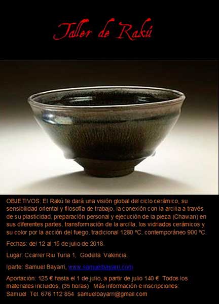 Cursos de cerámica de Samuel Bayarri