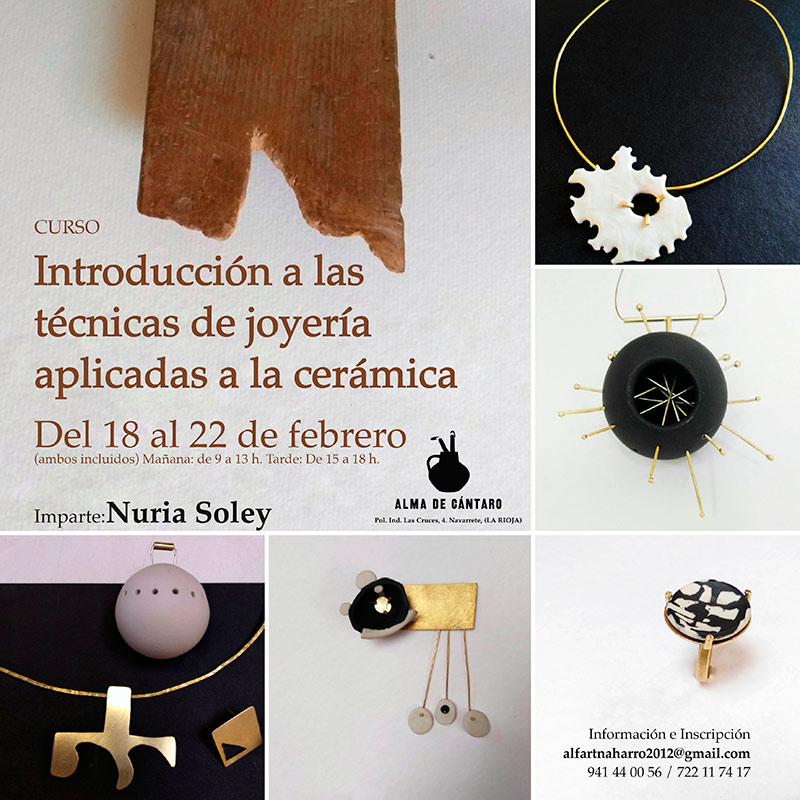Curso de joyería en cerámica de Nuria Soley