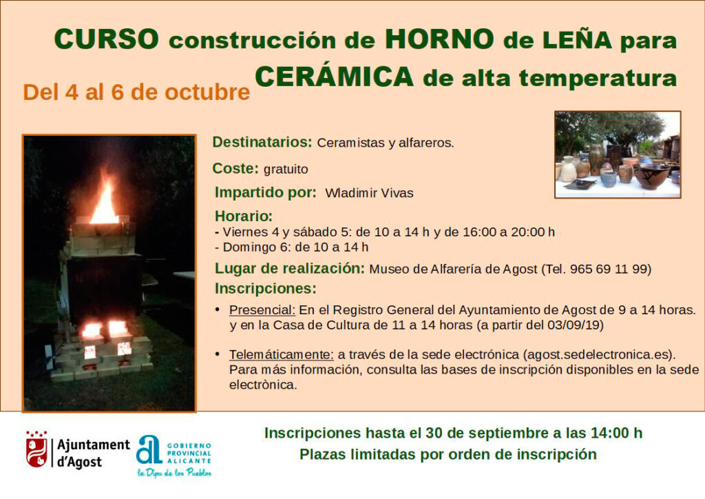 Curso de construcción de hornos en Agost, Alicante