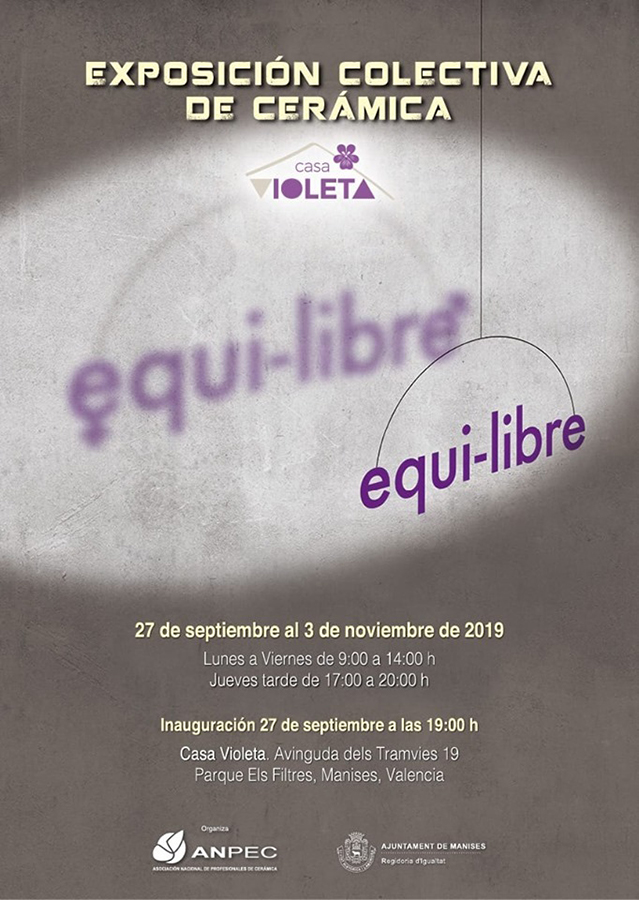 Cartel de la exposición de cerámica de ANPEC