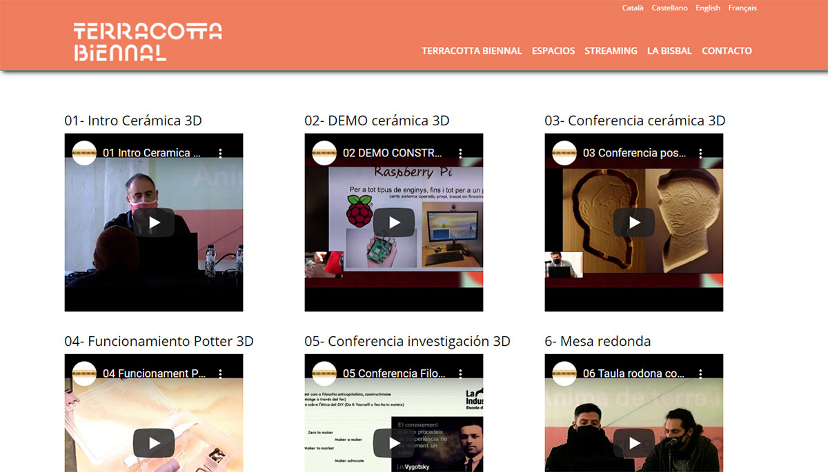 Página web de Terracotta Bienal de La Bisbal