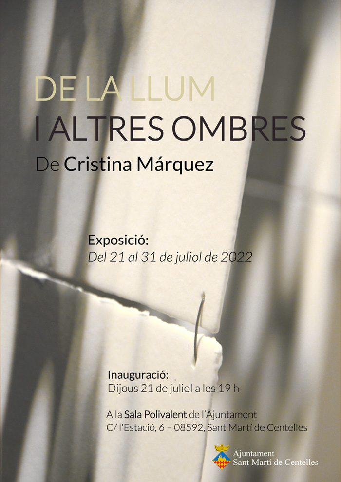 Cartel de la exposición de cerámica de Cristina Marquez