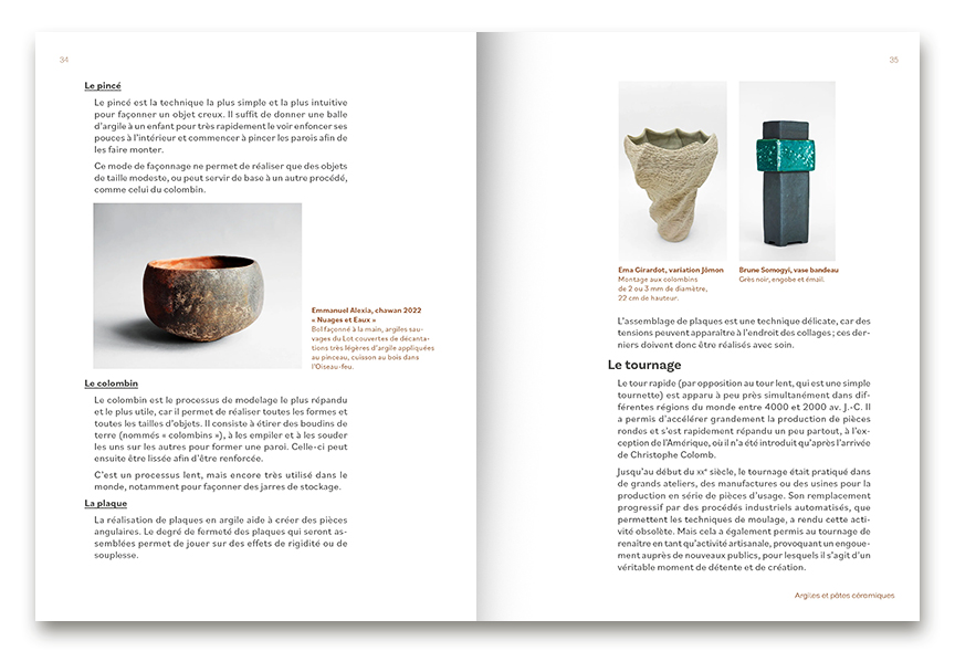 Páginas interiores del libro La Science de la céramique