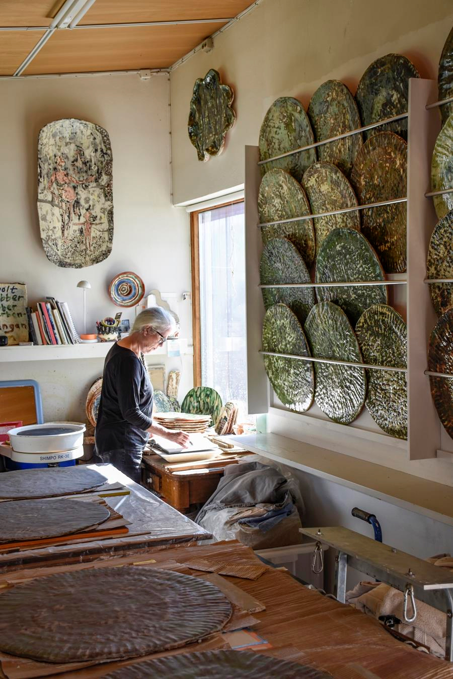 Marit Tingleff en su estudio