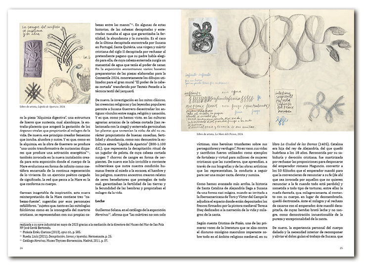 Páginas interiores del libro dedicado a Susana Guerrero
