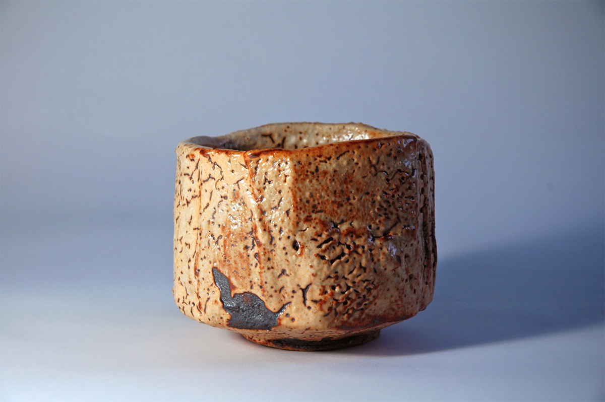 Cuenco de cerámica con esmalte Shino de Encarna Soler